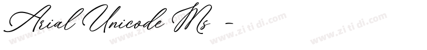 Arial Unicode Ms 粗体字体转换